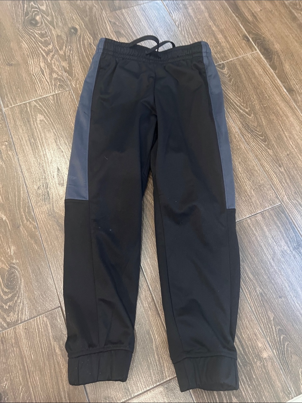 Athletic Works Black Joggers with Gray Side Panels